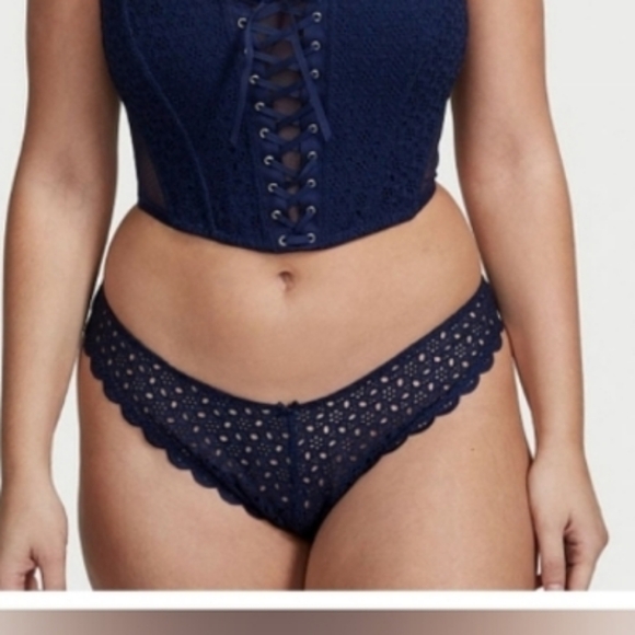 Victoria's secret dream Angel's very sexy eyelet lace Brazilian panty MEDIUM - Picture 2 of 8